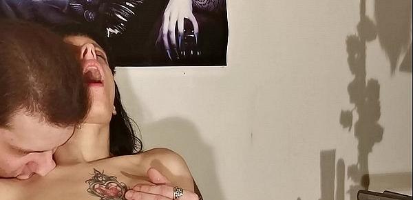  Neck fetish for a tattoed slim teen slut pt2 HD